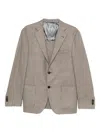 Corneliani Notched-lapels Pocketed Jacket In Brown