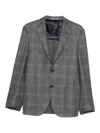 Corneliani Tailored Checkered Grey Blazer With Notch Lapels In Gray