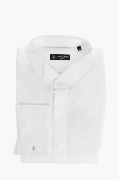 Corneliani Jacquard Cotton Wing-tip Shirt Grösse 44