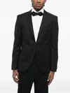Corneliani Jacquard Peak-lapel Jacket In Black