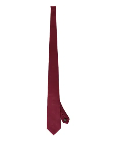 Corneliani Jacquard Silk Tie In Red