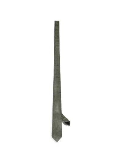 Corneliani Jacquard-motif Tie In Green