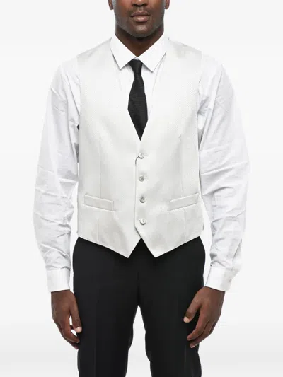 Corneliani Jacquard-woven Waistcoat In Pink
