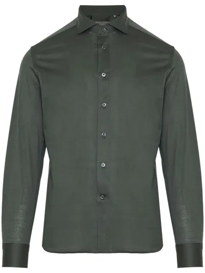 Corneliani Jersey Shirt In Green