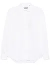 Corneliani Patterned-jacquard Cotton Shirt In White