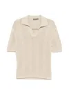 Corneliani Open-stitch T-shirt In Brown