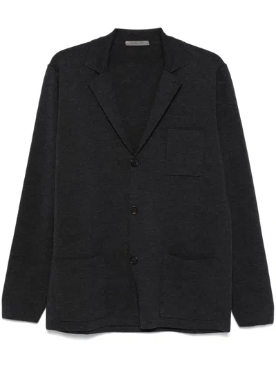 Corneliani Knitted Blazer In Grey