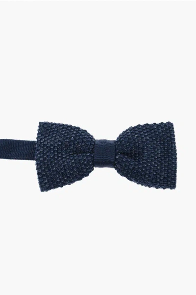 Corneliani Knitted Linen Blend Bow Tie