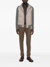 Corneliani Knitted Panel Jacket In Neutral