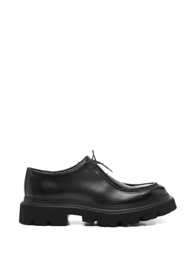 Corneliani Lace-up Platform Derby Shoes In Black