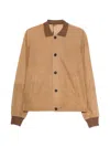 Corneliani Lambskin Jacket With Buttons In Brown