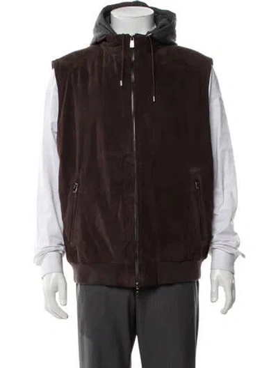 Pre-owned Corneliani Lambskin Vest In Brown