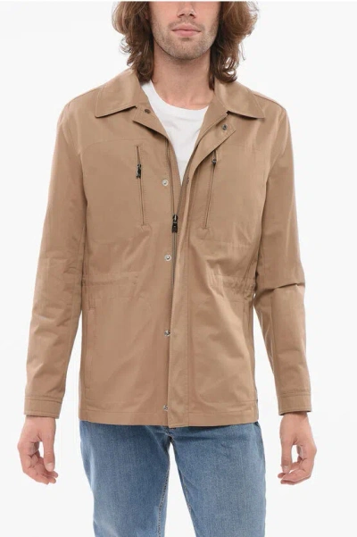 Corneliani Lapel Windbreaker Jacket With Hidden Placket