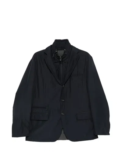 Corneliani Layered Button-up Jacket In Blue