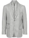 Corneliani Layered Mélange-effect Blazer In Grey
