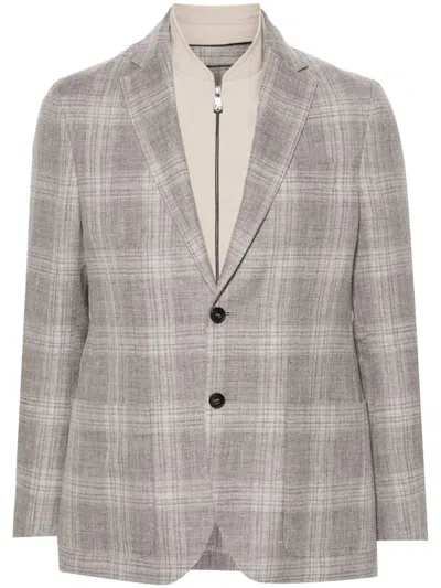 Corneliani Layered Single-breasted Blazer In 褐色
