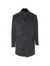 Corneliani Layered Single-breasted Coat In Blue