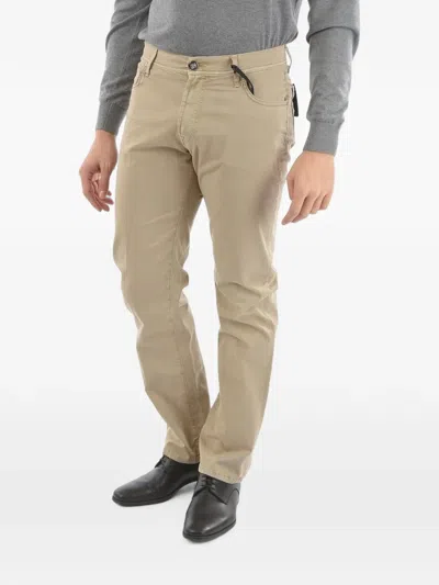 Corneliani Lazise Cotton Trousers In Neutrals
