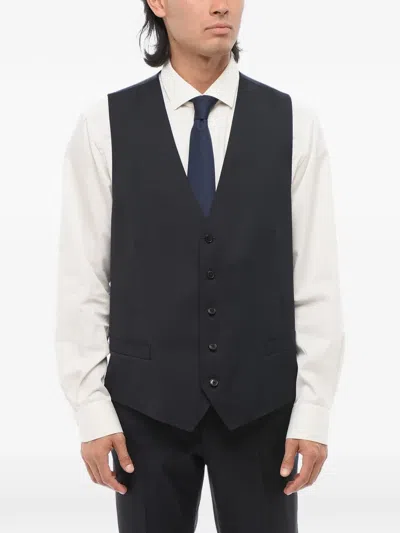 Corneliani Leader Buttoned Waistcoat In Black