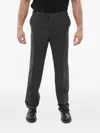 Corneliani Grey Flat Front Trousers In Gray