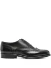 Corneliani Leather Full Brogues Oxford Shoes In Black