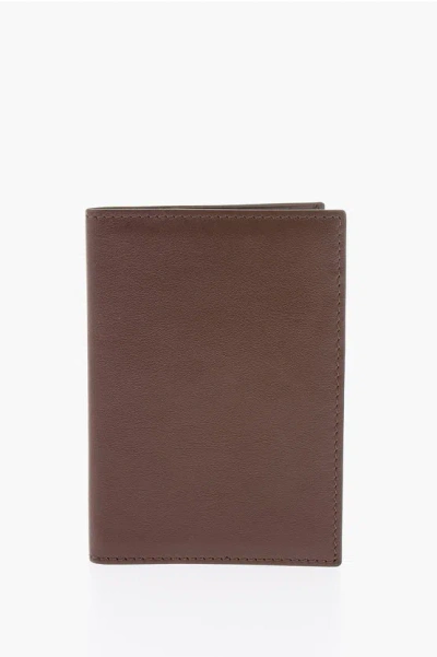 Corneliani Leather Card Holder In Brown
