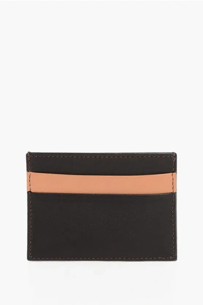 Corneliani Leather Card Holder With Contrasting Detail Grösse Unica