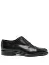 Corneliani Leather Derby Shoes In Black