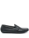Corneliani Leather Loafers In Black
