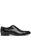 Corneliani Leather Oxford Shoes In Black