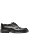 Corneliani Leather Oxford Shoes In Brown