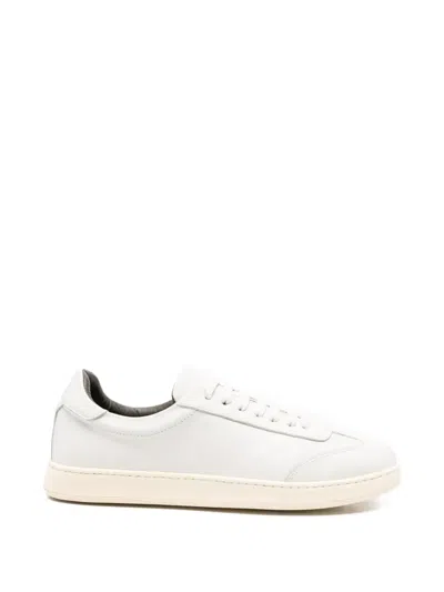 Corneliani Leather Sneakers In White