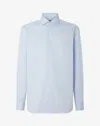 Corneliani Light Blue Cotton Twill Shirt In Blue