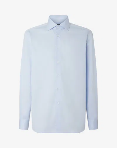 Corneliani Light Blue Cotton Twill Shirt