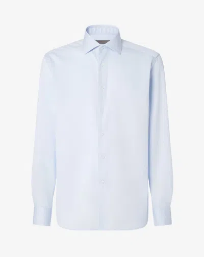 Corneliani Light Blue Cotton Twill Shirt