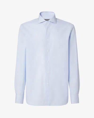 Corneliani Light Blue Royal Oxford Cotton Shirt