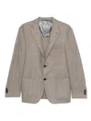 Corneliani Tailored Brown Blazer With Classic Design In Nude