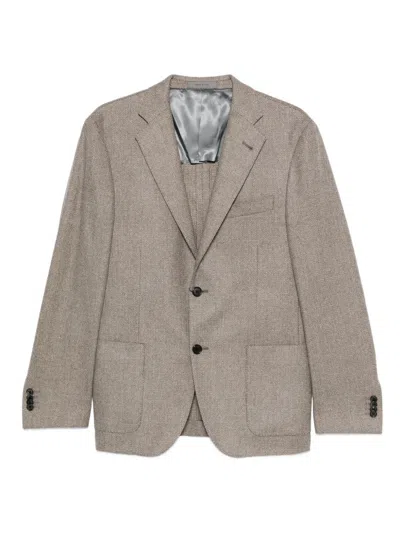 CORNELIANI Light brown blazer with pockets CORNELIANI