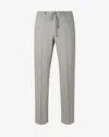 Corneliani Light Grey Wool Flannel And Cashmere Trousers In Gray