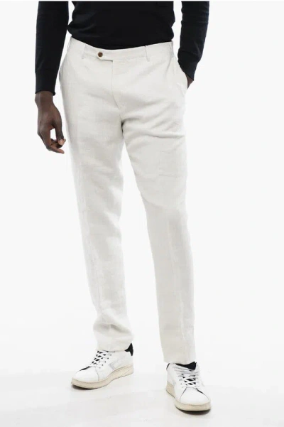 Corneliani Linen Academy Pants In White