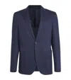 Corneliani Linen Blazer In Blue