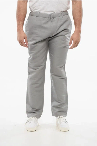 Corneliani Linen Blend Chinos Pants With Belt Loops