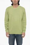 Corneliani Linen Blend Crewneck Pullover In Green