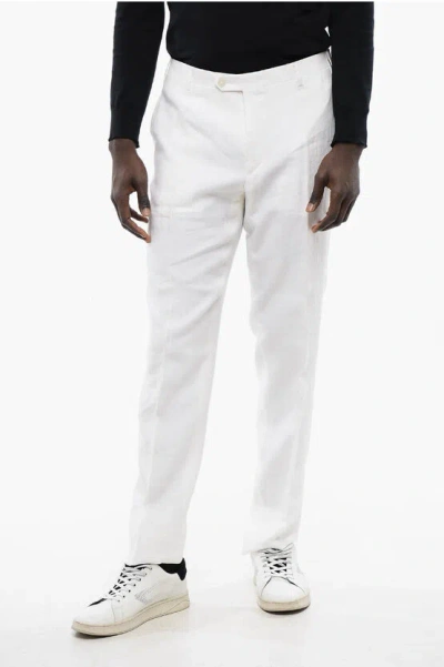 Corneliani Linen Leader Pants In White