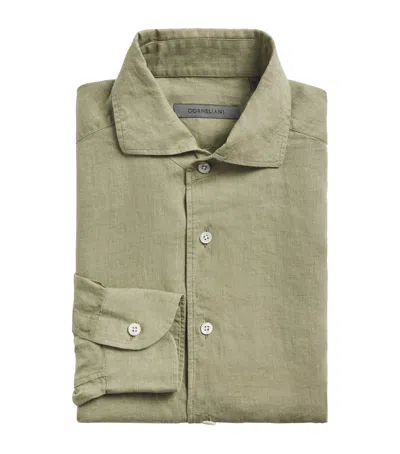 Corneliani Linen Shirt In Green