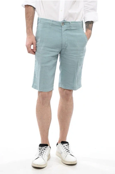 Corneliani Linen Shorts With Drawstring
