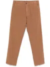 Corneliani Linen Trousers In 褐色