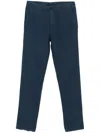 Corneliani Linen Trousers In Blue