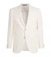 Corneliani Linen-virgin Wool Blazer In Ivory