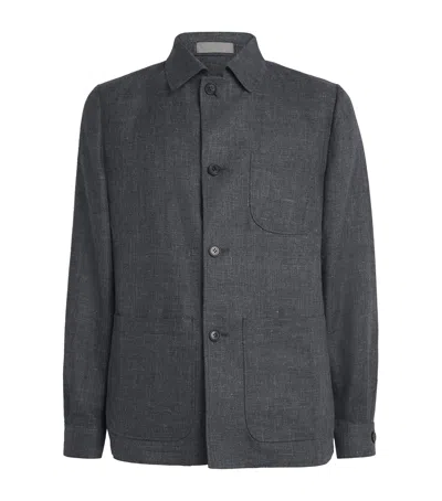Corneliani Linen-wool Overshirt